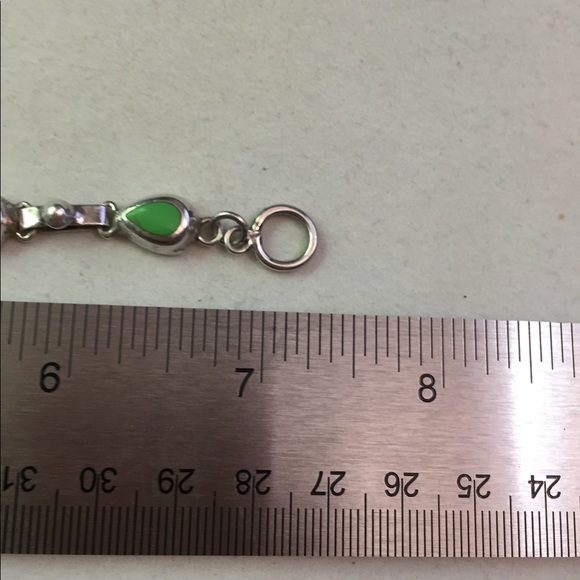 Vintage Mexico 925 silver green Turquoise bracelet - Picture 7 of 8